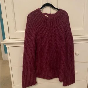 Magenta Mock Neck Sweater